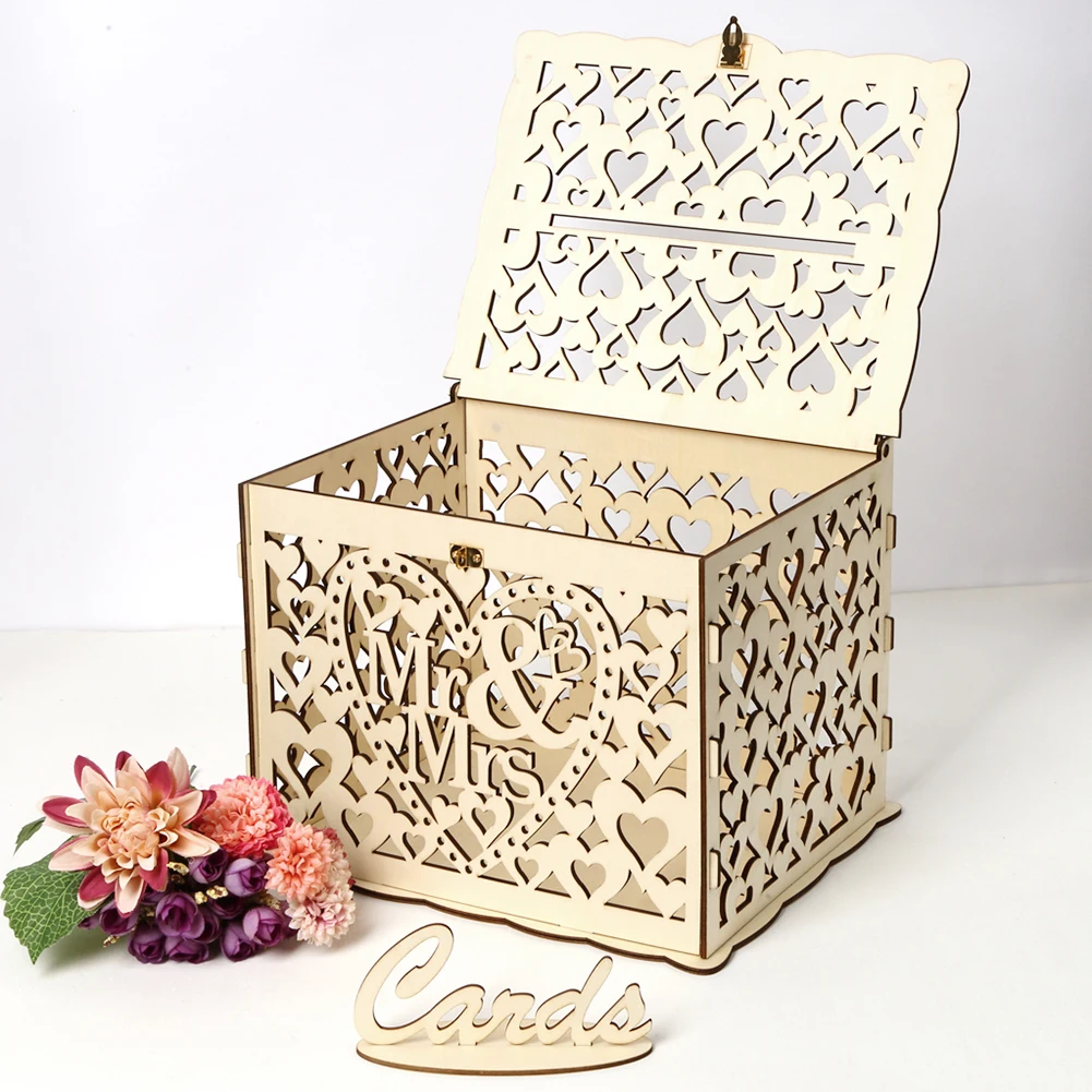 Wedding Supply.Box - Деревянная свадебная открытка, аксессуары для рукоделия,