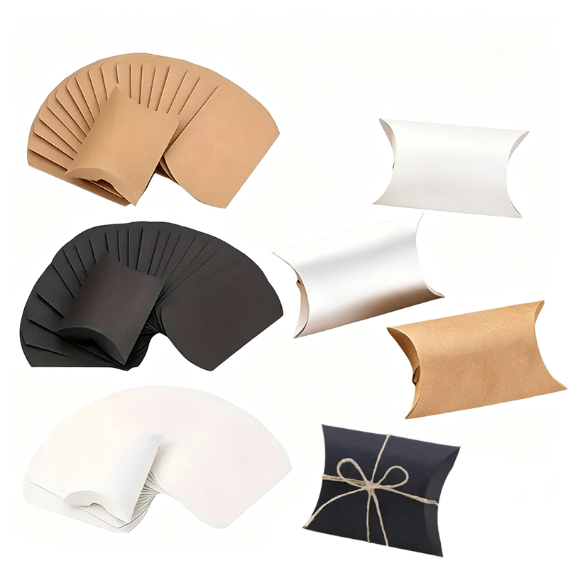 Wedding Supply.Box - 50/100 шт. разноцветных коробок-подушек из крафт-бумаги