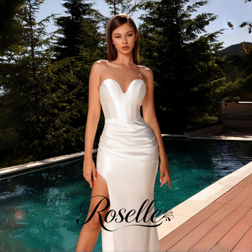 Wedding Qw - Элегантное свадебное платье-футляр ROSELLE с вырезом