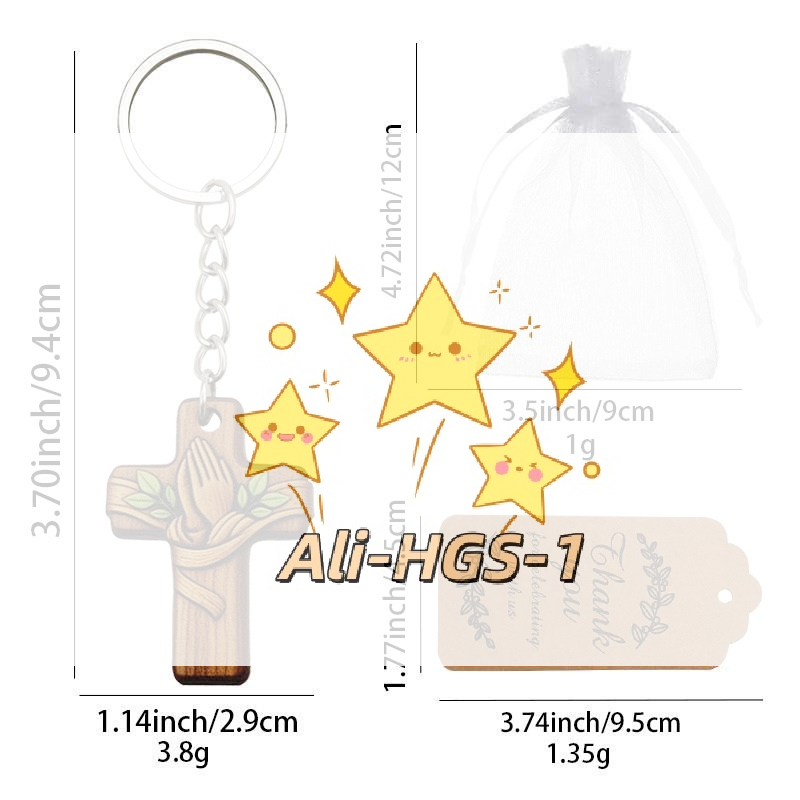 Wedding Supply In Bulk - 1/3 шт./1 комплект религиозных деревянных брелоков-крестиков